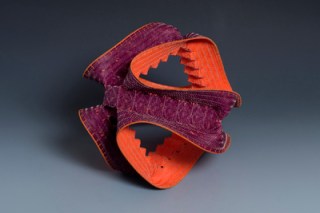 Satellite - watercolor paper, acrylic paint - 12 x 15 x 12”