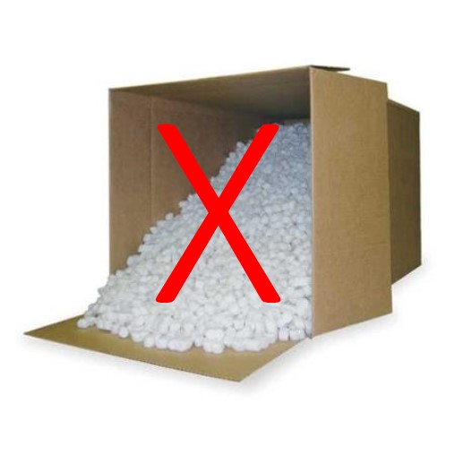 no packing peanuts